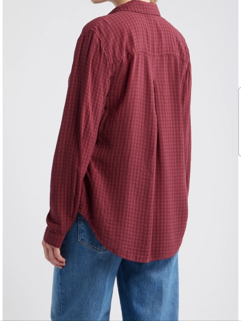 Cloth & Stone Classic Button Up Shirt In Merlot Harvest Size Medium - Picture 2 of 8